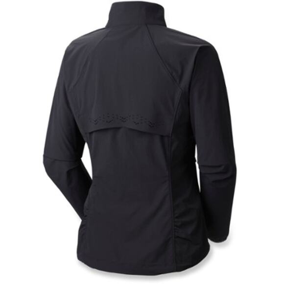 EUC‎ Mountain Hardwear Chocklite Jacket Black Hiking Vented Pockets Wmns Large - Picture 2 of 12